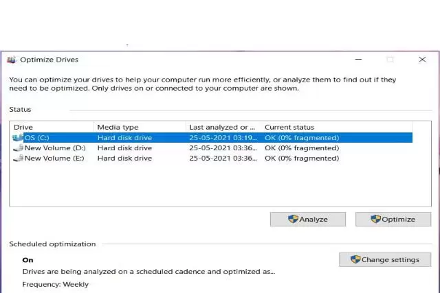 Defragmentation and Drives Optimization Defragmentation and Drives Optimization