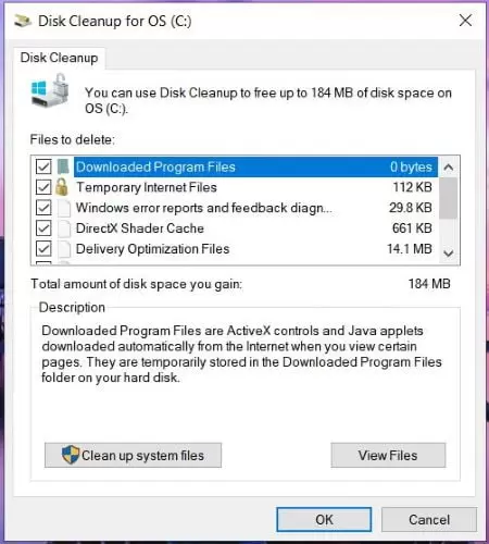 Disk Cleanup