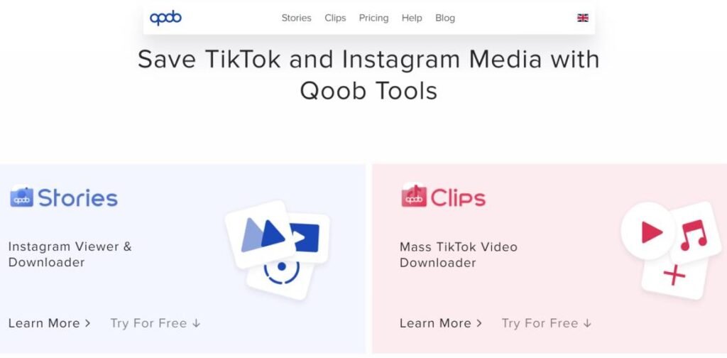 Qoob Stories website