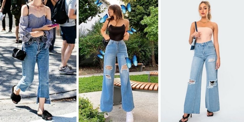 Accessorizing a High Waist Wide Leg Jeans Outfit
